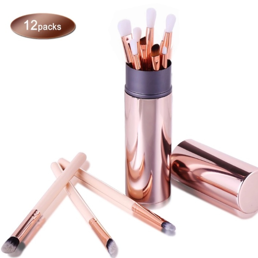 Rose Gold Eye Makeup Brushes